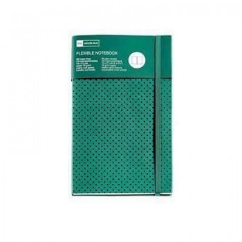 Cuaderno flexible Miquel Rius Top con goma 96h liso 130x210mm verde laguna