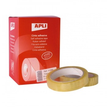 Cinta adhesiva Apli 11266 rollo transparente19mm x 66m