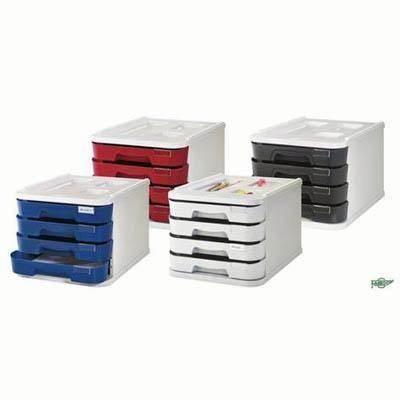 Bandeja Faibo 1000-52 4CAJ. Azul Oscuro Translucido