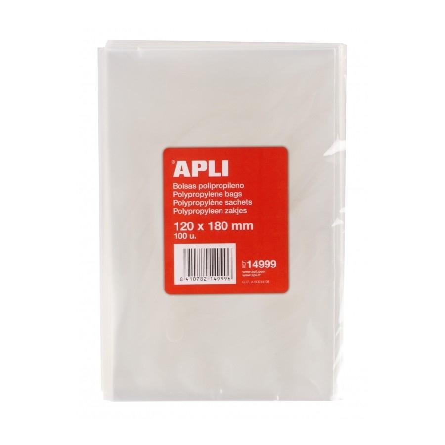 Bolsas polipropileno Apli 14999 120x180mm galga 120 100 unidades