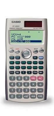 Calculadora Casio FC-200V financiera 12 digitos