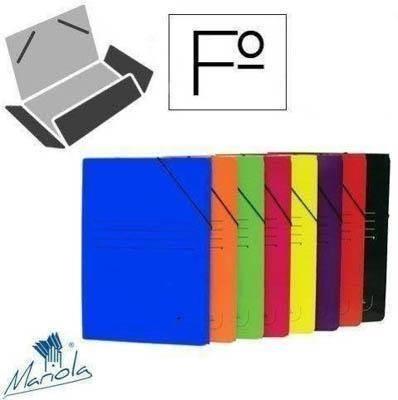 Carpeta carton solapa brillo folio rojo Mariola 1523RO
