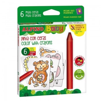 Ceras Alpino Baby mis primeras ceras la jungla C/6 DA002006