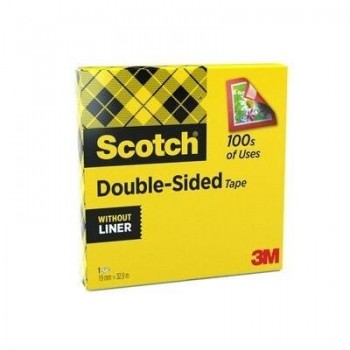 Cinta adhesiva 3m 665/1933 Scotch  de doble cara, 1 rollo de 19 mm x 33 m