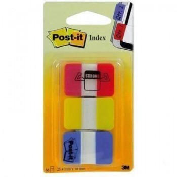 Paq.3 blocs notas Post-it index 686-RYB 25x38mm colores surtidos