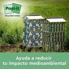 Notas adhesivas recicladas 3M 7100172252 Post-it - 100 hojas - 76 x 76 mm - Color amarillo - Pack 6 blocs