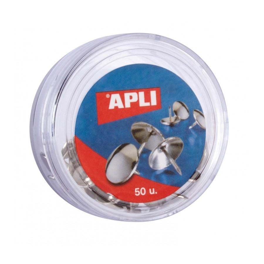 Chinchetas  Apli 11725 niqueladas 10mm 50 Unidades