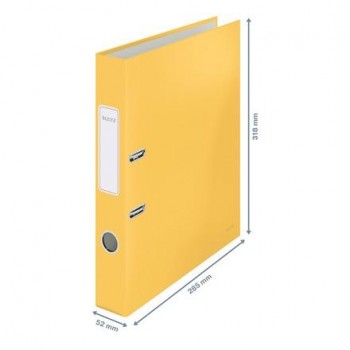 Archivador de palanca Leitz Cosy Cartón forrado 180º DIN A4 50 mm amarillo 10620019