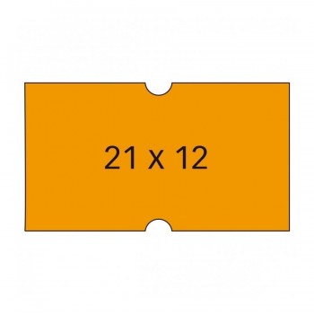 Etiquetas Apli 100912 fluorescente permanente 21x12mm 6 rollos 1000 unidades/rollo para etiquetadoras 101418 y 101948