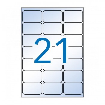 Etiquetas larga duración Apli 10967 inkjet poliéster transparente 63,5x38,1mm 10 hojas 210 unidades