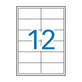 Etiquetas imprimibles Apli 01784 blancas permanentes 97x42,4mm 500 hojas 6000 unidades