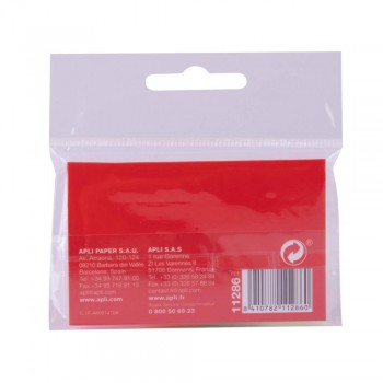 Banderitas señalizadoras adhesivas Apli 11286 papel 50x20mm 4 tacos de 40 hojas