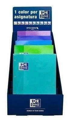 Expositor Oxford 400077056 Recambio A4 80H 90G cuadros 5x5 25 Unidades Colores FRIOS