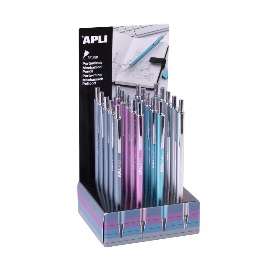 Expositor Apli 18681 portaminas 0.7 metal color 20 unidades