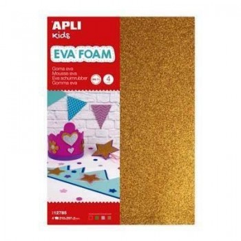 Goma Eva Apli Purpurina surtido 12785 B/4H. 20X30