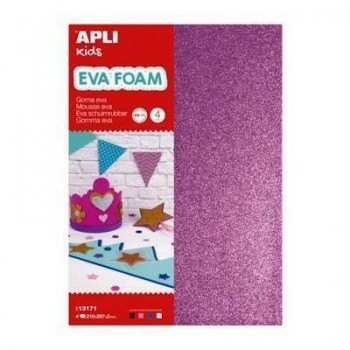 Goma Eva Apli Purpurina surtido 13171 B/4H. 20X30