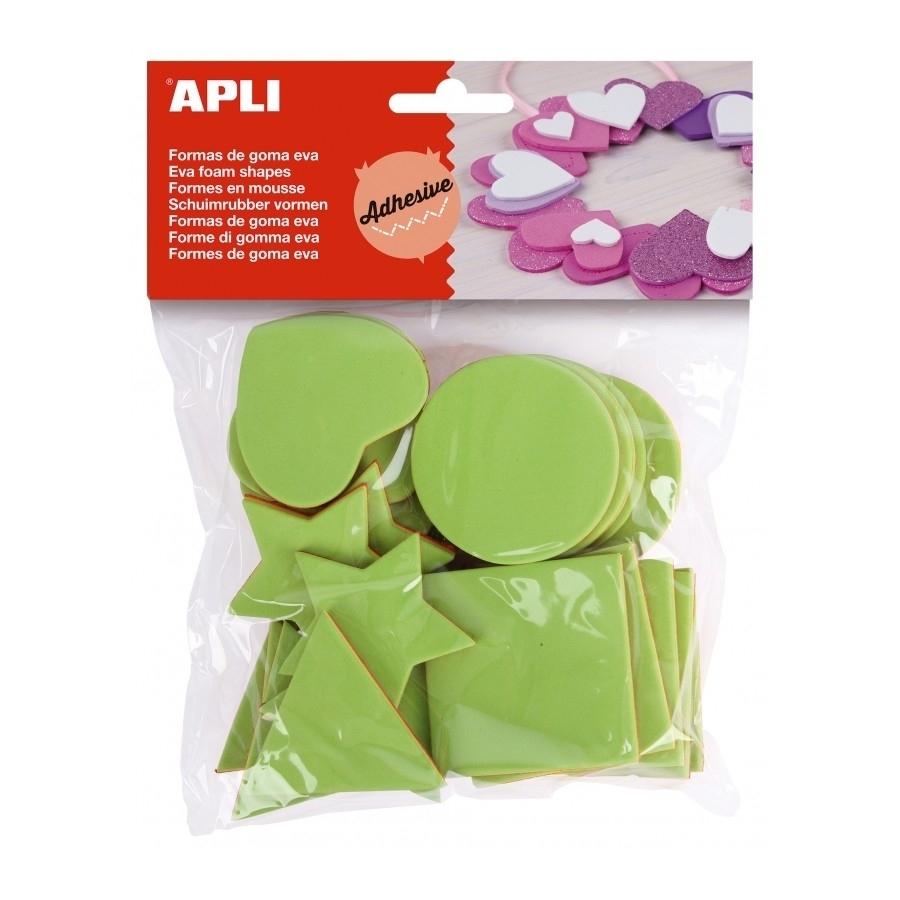 Goma Eva Apli 13073 formas geométricas multicapa 50x50mm 25 unidades