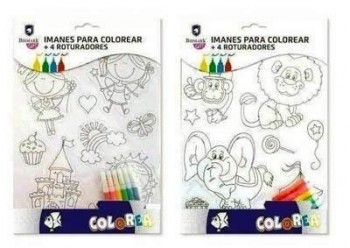 Imanes para colorear con 4 rotuladores 329402 Bismark