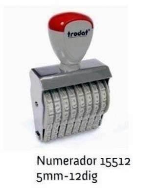 Numerador Trodat 15512 BANDA Goma 5MM 12DIG.