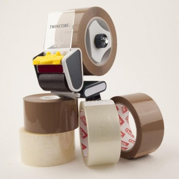 Paq.6 rollos precinto Apli PVC 48mmx66m marrón 11591