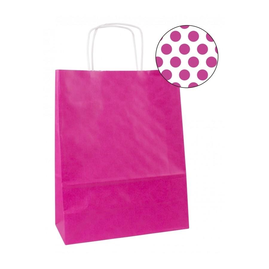 Bolsa kraft fucsia 100 gramos 101839 32x16x39