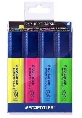 Rotulador Fluorescente Staedtler Textsurfer surtido B/4 364 WP4