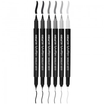 Rotulador Alpino AR001040 C/6 calligraphy set doble