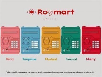 Caja fuerte hucha con codigo surtida colores EB-320 Roymart