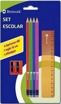 Set escritorio 4 lapices + regla + afilalapiz doble Bismark 6 unidades 329168