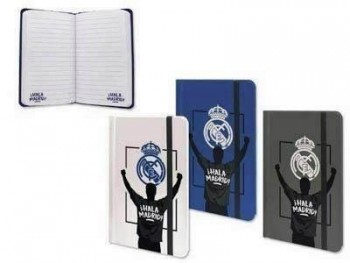 Libreta tamaño A6 con goma Real Madrid 328453 Poessa