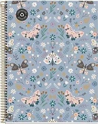 MR8069 Cuaderno reciclado A5 horizontal 7mm 88 hojas Beige Garden MIQUELRIUS