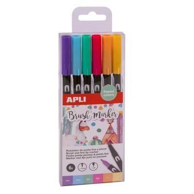 Rotuladores colores pastel pack 6 uds.