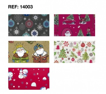 Papel regalo Navidad 0,7 x 2 m Apli 14003