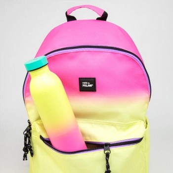 Mochila escolar 2 cremalleras (22L) Sunset, amarillo-rosa 624605SNY