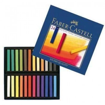 C.12 ceras pasteles blandos Faber-Castell escolares colores surtidos