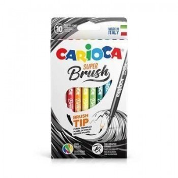 Rotulador Carioca punta pincel Brush caja 10 unidades 42937