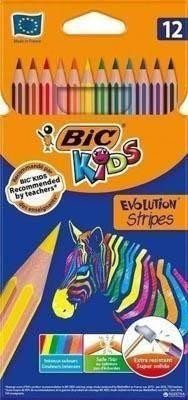 Lapiz Bic evolution Stripes 9505222 caja 12 unidades colores surtidos