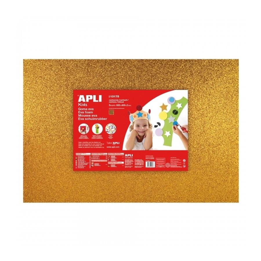 Goma Eva Apli Purpurina Oro B/3 13175 40X60