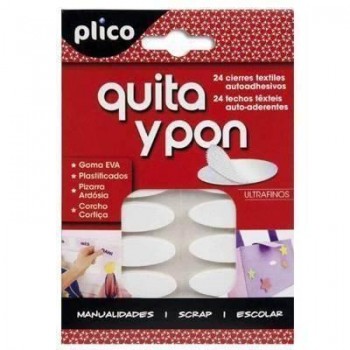 Velcro Plico 35mm 24 unidades blanco 13302