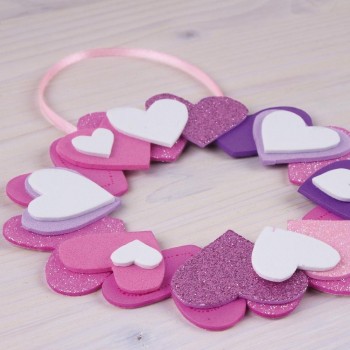 Corazones purpurina Goma Eva Apli 13283 Adhesiva B/52 STD.