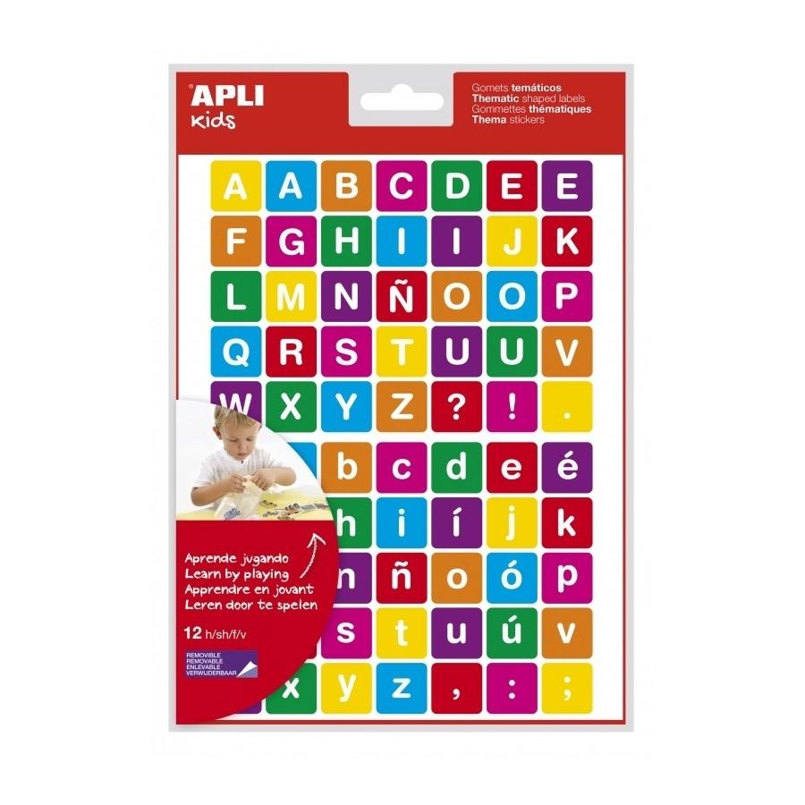 Gomette Apli 16727 ABC 12 hojas removible