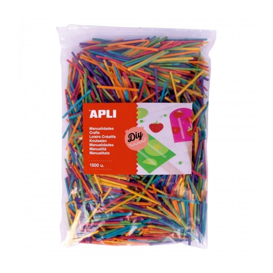 B.1500 mini palitos de madera colores surtidos 18157