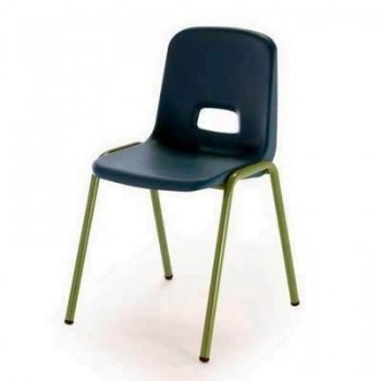 Silla escolar estructura verde 46x77x49cm altura asiento 46cm carcasa polipropileno azul 284458800