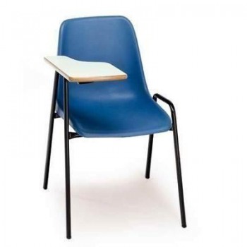 Silla escolar con pala izquierda estructura negro 56x78x66cm altura asiento 45cm carcasa polipropileno azul 262254819