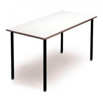 Mesa polivalente estructura negra 140x75x70cm crema