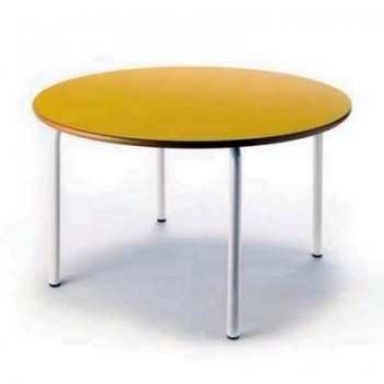 Mesa infantil redonda estructura verde 90 x 54cm amarillo 206440202