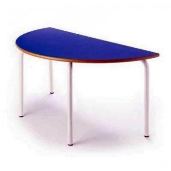 Mesa infantil semicircular estructura verde 110x54x55cm azul 208440402