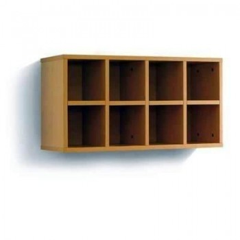 Mueble casillero melamina 8 huecos 82x42x28cm desmontado haya