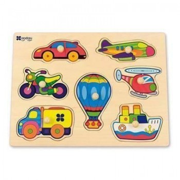 Puzzle 7 piezas transportes Andreutoys 16456