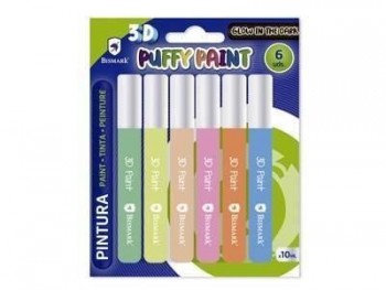 PINTURA 3D COLORES GLOW IN THE DARK 6 UND 10 ML BISMARK 329581